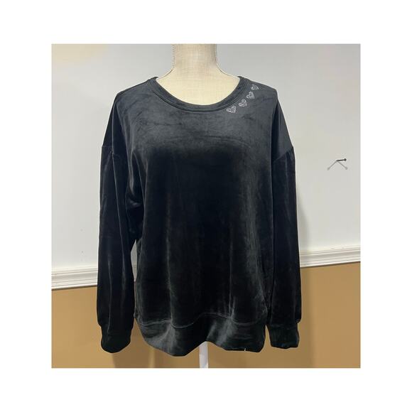 Magaschoni Velvet Top with Jeweled Hearts - Picture 1 of 6
